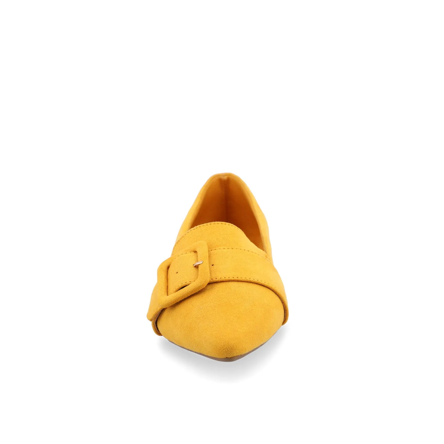 AUDREY LOAFER FLATS IN FAUX SUEDE - Mustard sold by Journee Collection product image thumbnail 5