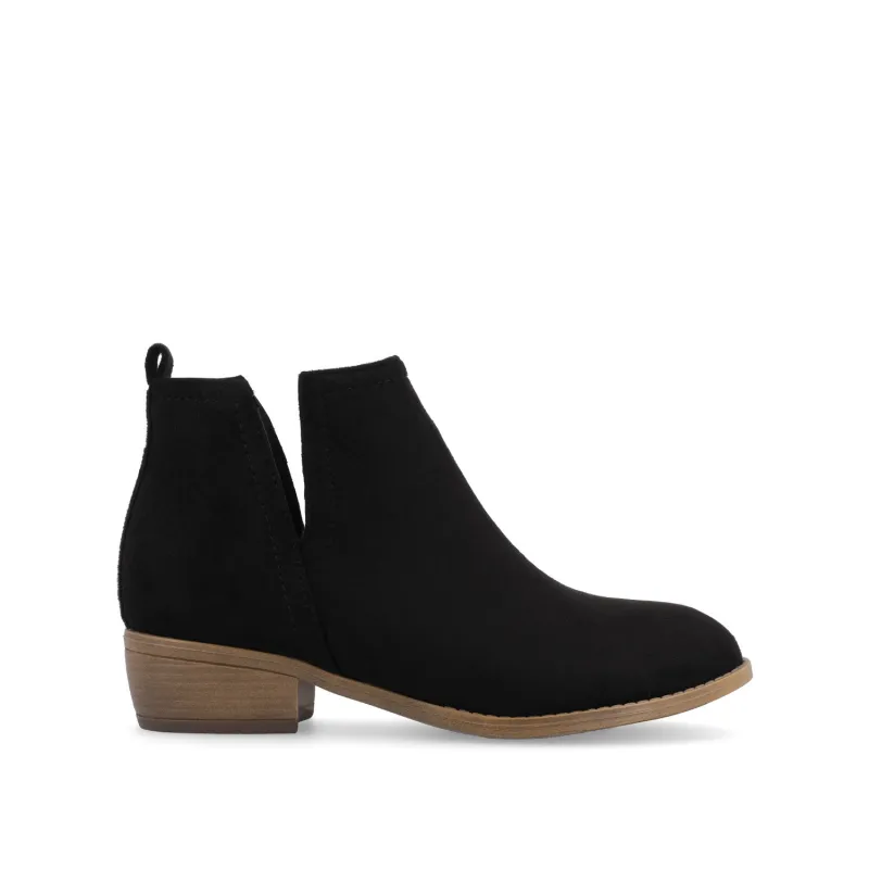 RIMI BLOCK HEELED BOOTIES IN FAUX SUEDE - Black sold by Journee Collection
