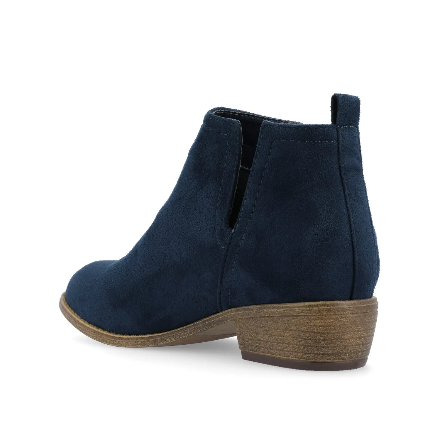 RIMI BLOCK HEELED BOOTIES IN FAUX SUEDE - Blue sold by Journee Collection product image thumbnail 4