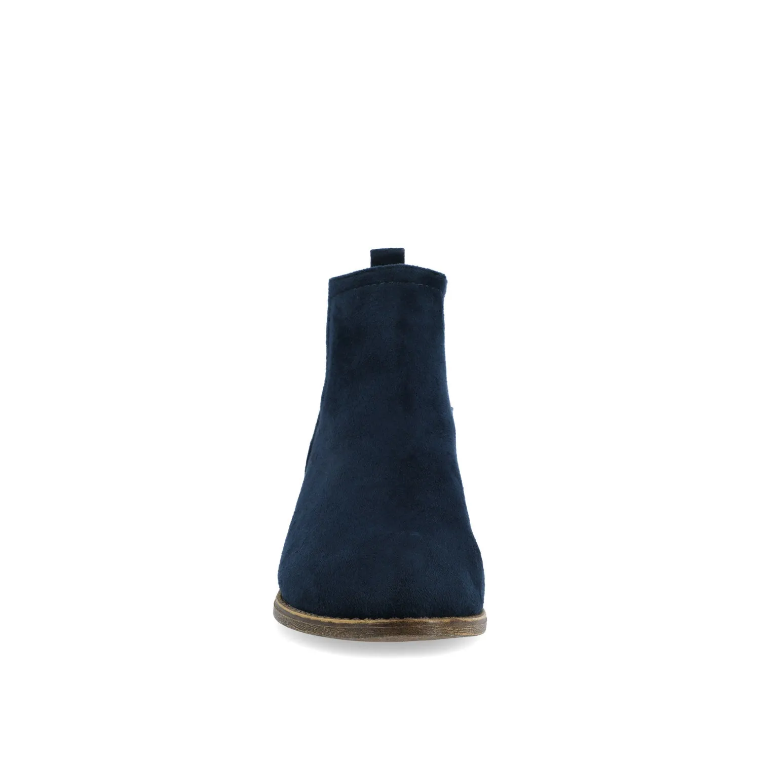 RIMI BLOCK HEELED BOOTIES IN FAUX SUEDE - Blue sold by Journee Collection product image thumbnail 5