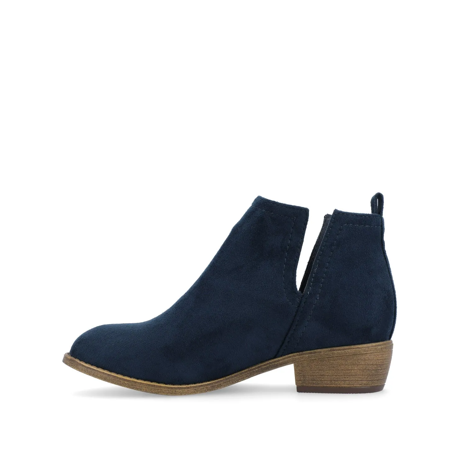 RIMI BLOCK HEELED BOOTIES IN FAUX SUEDE - Blue sold by Journee Collection product image thumbnail 3
