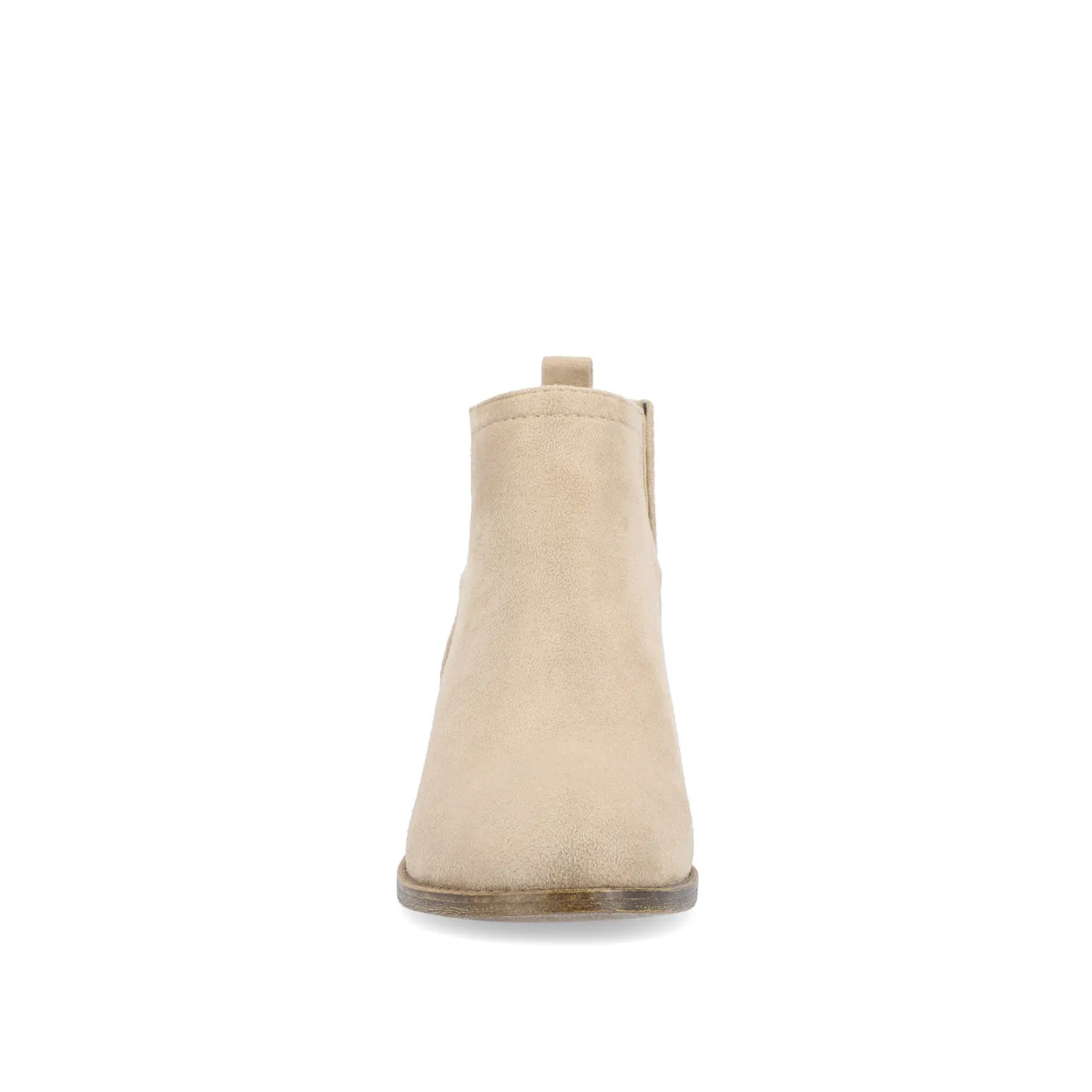 RIMI BLOCK HEELED BOOTIES IN FAUX SUEDE - Stone sold by Journee Collection product image thumbnail 5