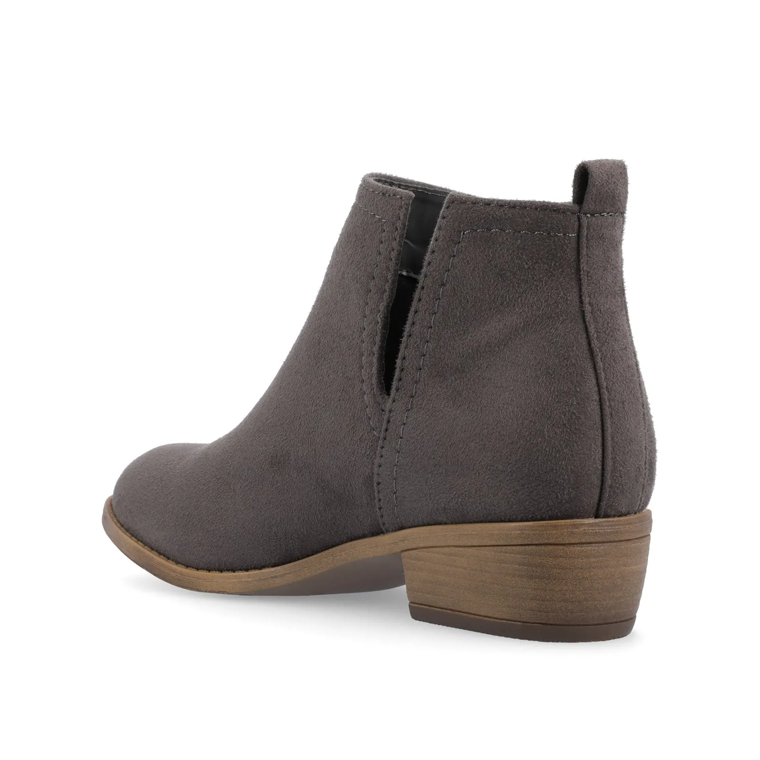 RIMI BLOCK HEELED BOOTIES IN FAUX SUEDE - Grey sold by Journee Collection product image thumbnail 4
