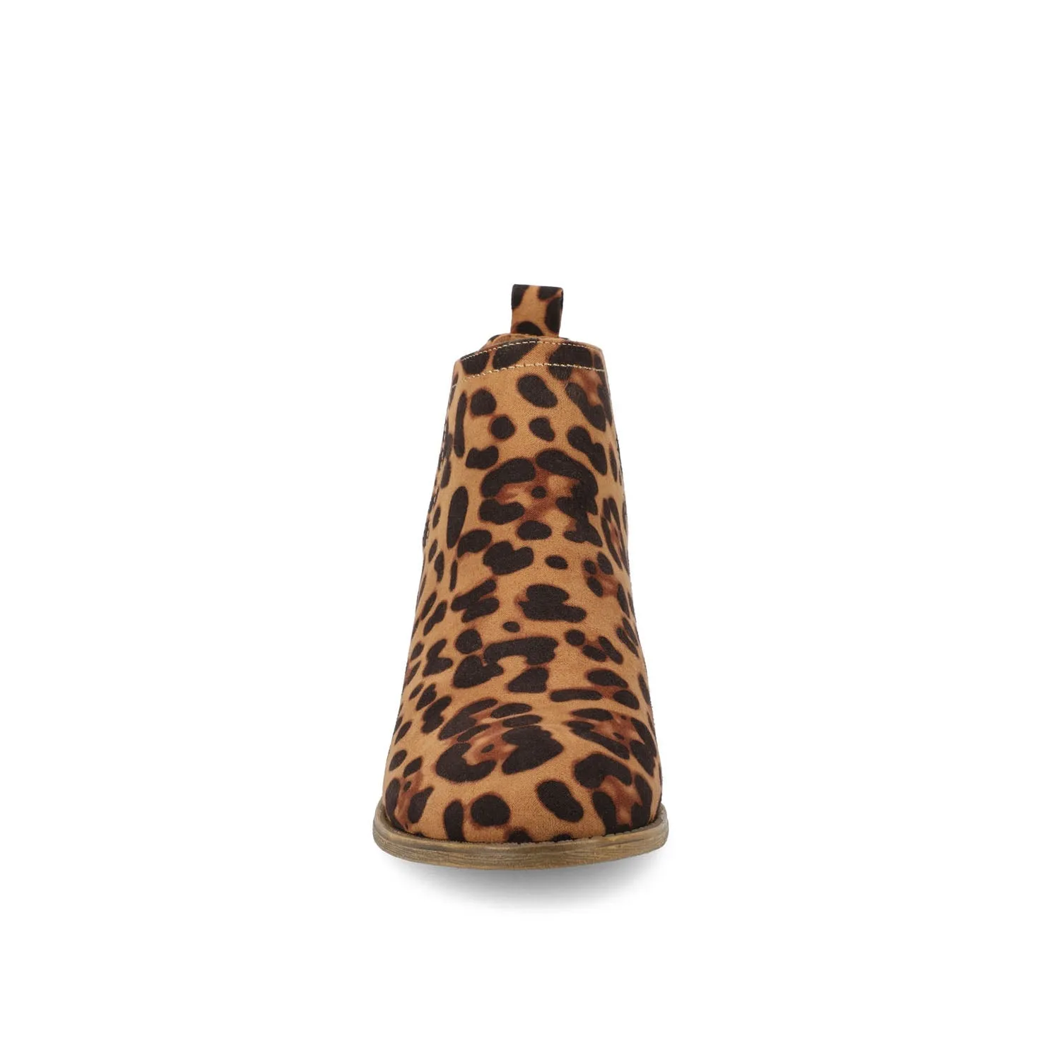 RIMI BLOCK HEELED BOOTIES IN FAUX SUEDE - Leopard sold by Journee Collection product image thumbnail 5