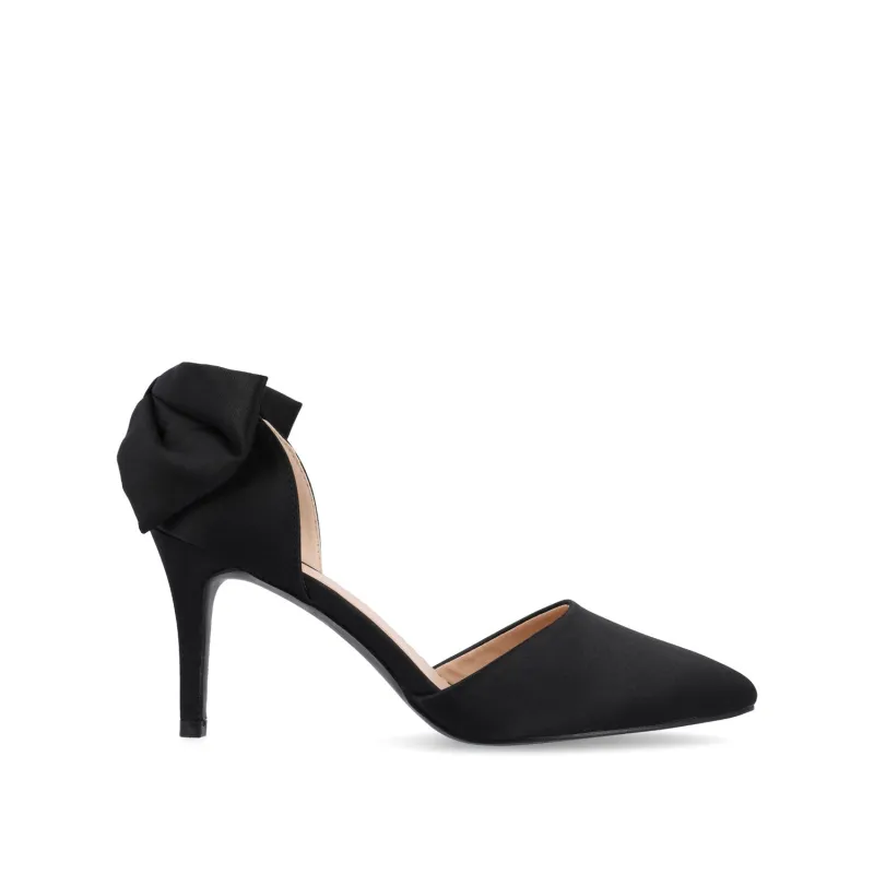 TANZI STILETTO HEELS IN SATIN - Black sold by Journee Collection