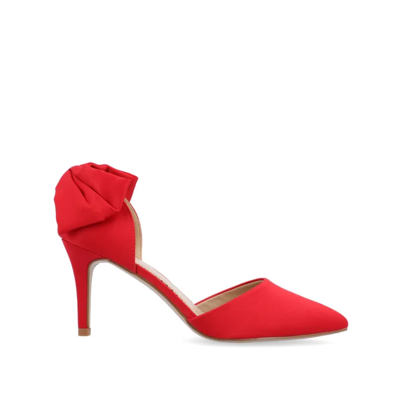 TANZI STILETTO HEELS IN SATIN - Red sold by Journee Collection
