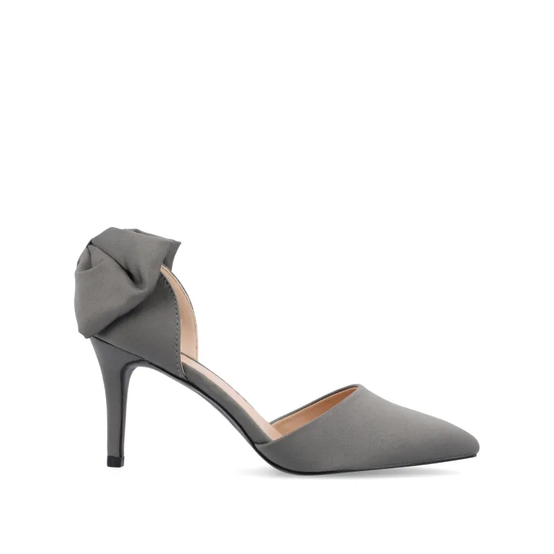 TANZI STILETTO HEELS IN SATIN - Charcoal Satin sold by Journee Collection