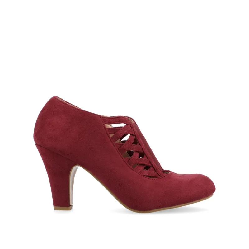 PIPER CONE HEELED BOOTIES IN WIDE - Wine sold by Journee Collection