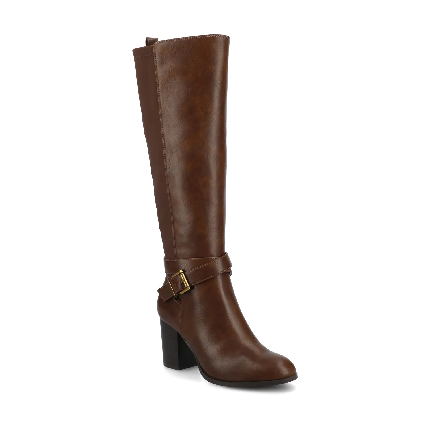 AVALONN KNEE HIGH DRESS BOOTS IN WIDE CALF - Chocolate sold by Journee Collection product image thumbnail 3