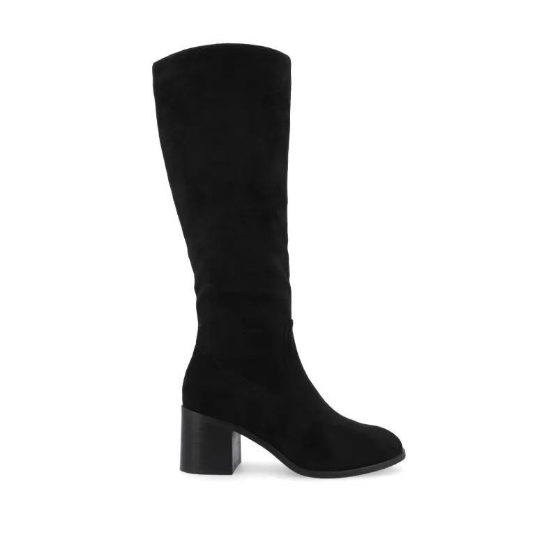 ROMILLY BOOTS IN WIDE-WIDTH & CALF - Black Suede sold by Journee Collection