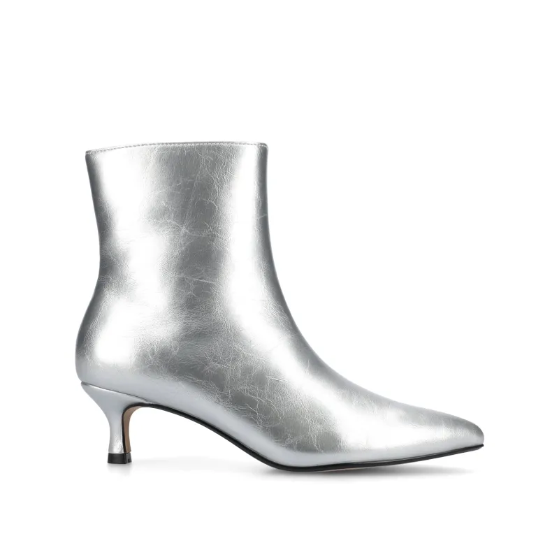 ARELY POINTED TOE BOOTIES IN WIDE - Silver sold by Journee Collection