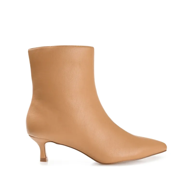 ARELY POINTED TOE BOOTIES IN WIDE - Tan PU sold by Journee Collection