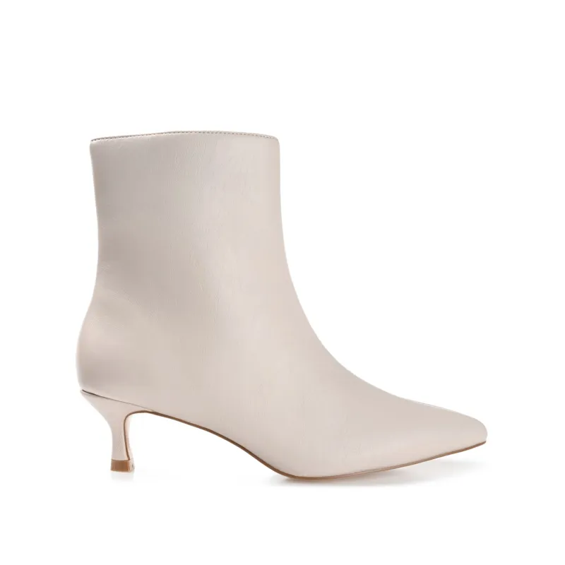 ARELY POINTED TOE BOOTIES IN WIDE - Stone PU sold by Journee Collection