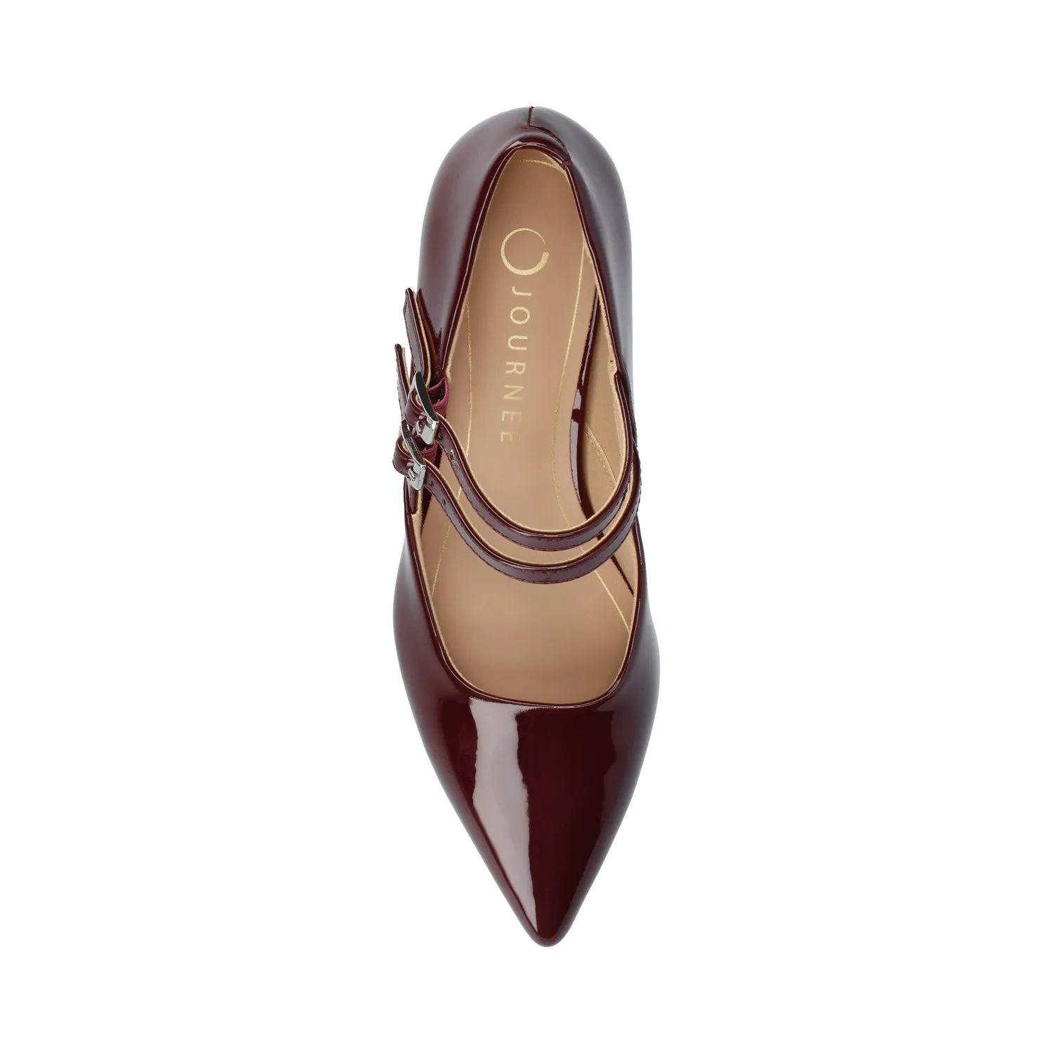 CARNATION MARY JANE PUMPS IN WIDE - Oxblood sold by Journee Collection product image thumbnail 4