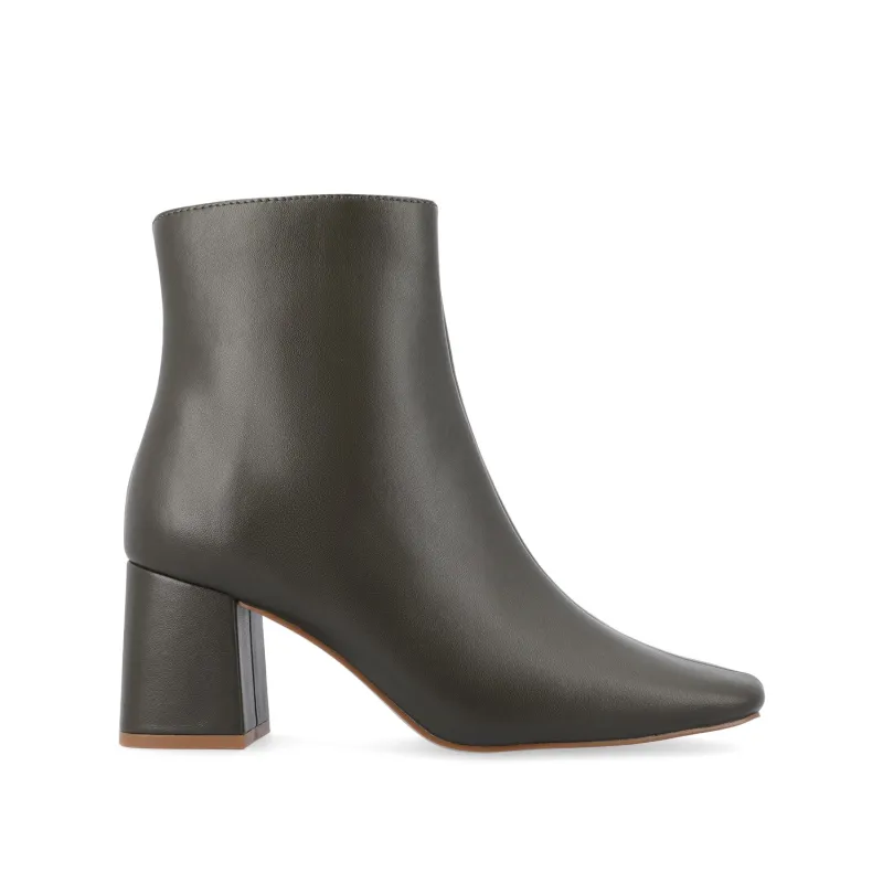 HAYLINN VEGAN LEATHER BOOTIES IN WIDE - Green PU sold by Journee Collection