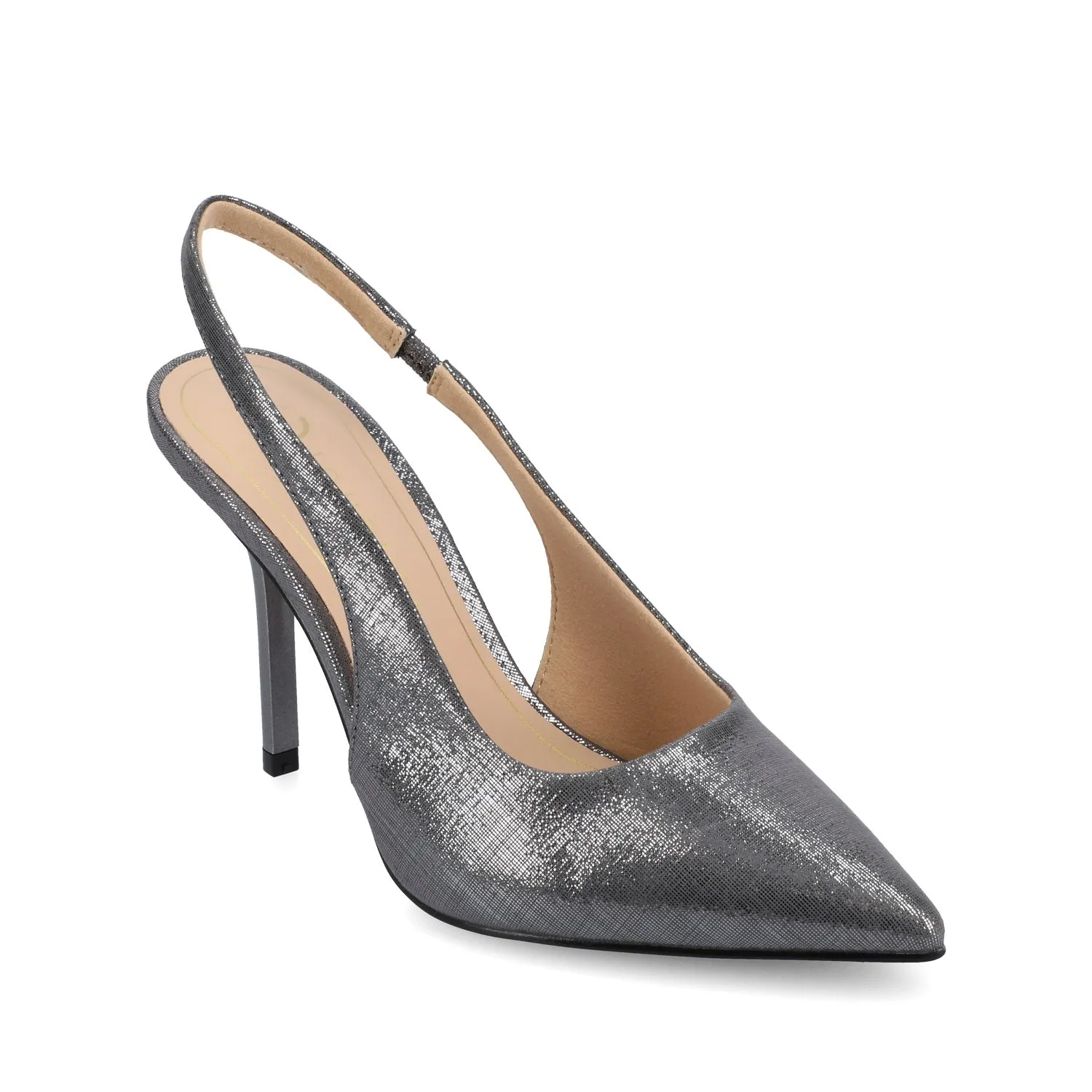 ELENNEY SLINGBACK STILETTO HEELS IN STATEMENT IN WIDE - Pewter sold by Journee Collection product image thumbnail 2