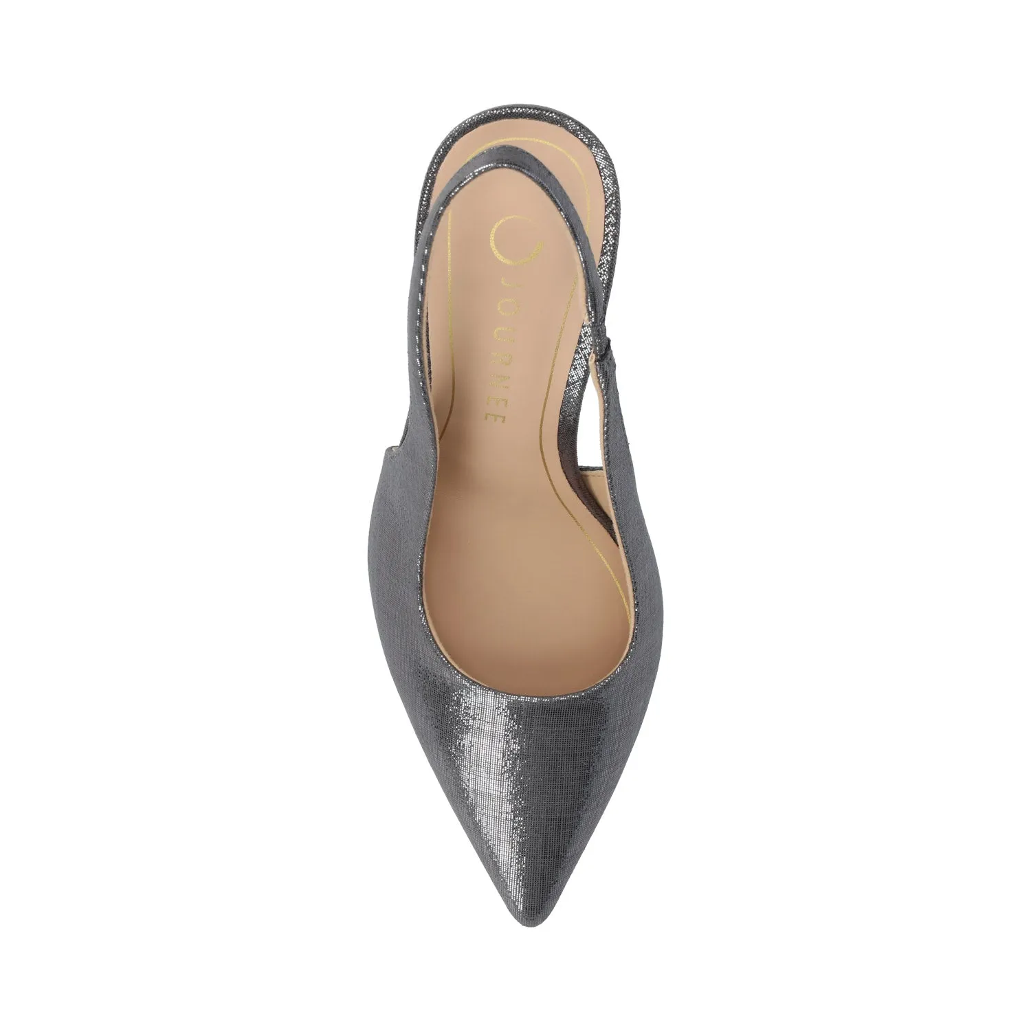 ELENNEY SLINGBACK STILETTO HEELS IN STATEMENT IN WIDE - Pewter sold by Journee Collection product image thumbnail 4
