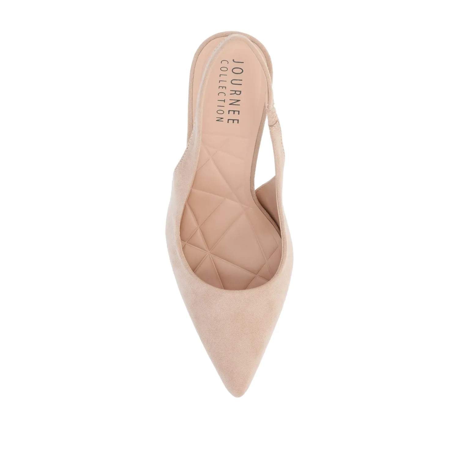 ELENNEY STILETTO HEELS IN WIDE - Nude Suede sold by Journee Collection product image thumbnail 4