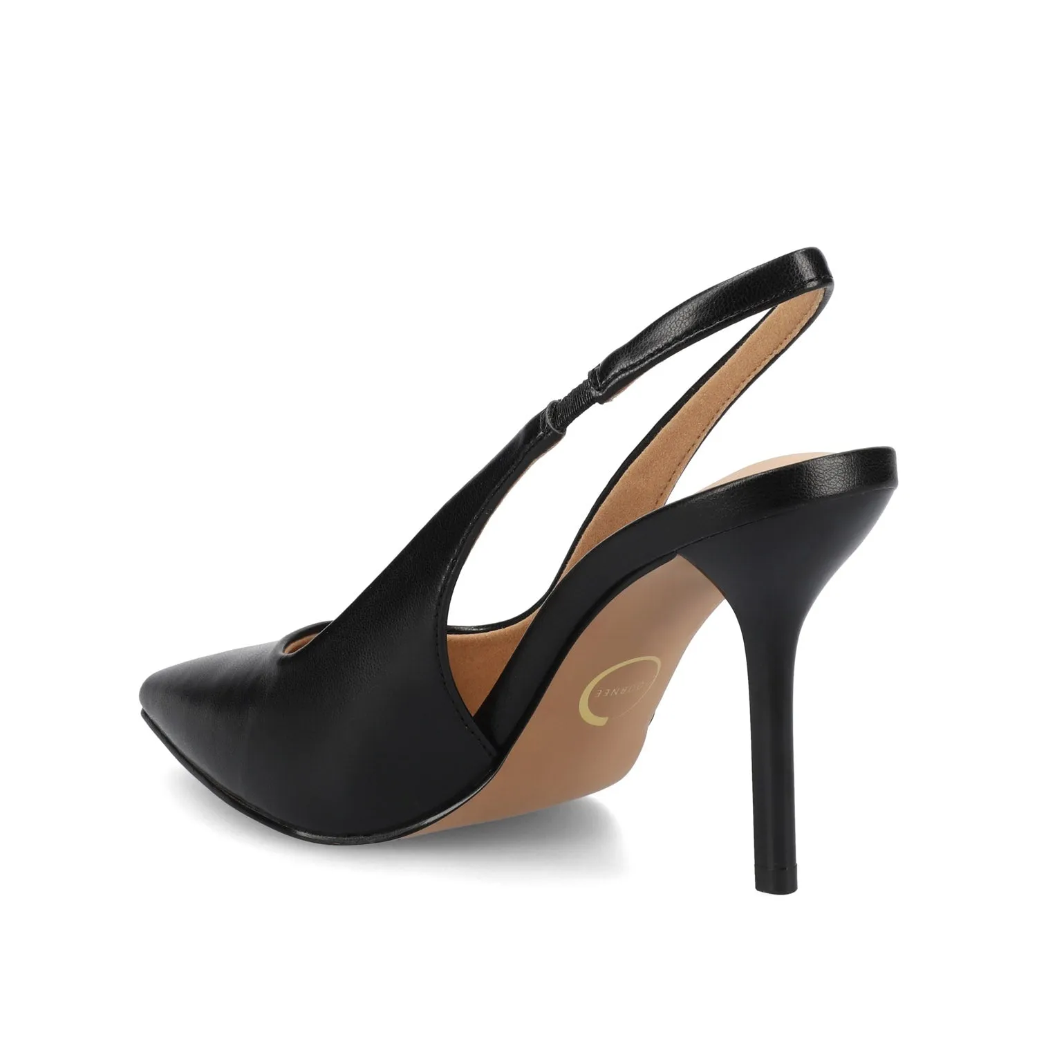 ELENNEY SLINGBACK STILETTO HEELS - Black PU sold by Journee Collection product image thumbnail 4