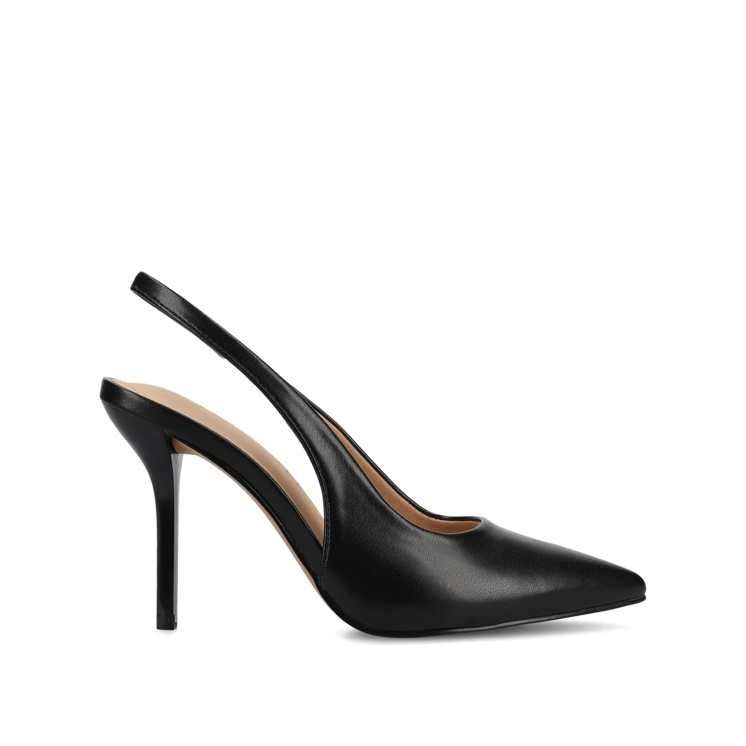 ELENNEY SLINGBACK STILETTO HEELS - Black PU sold by Journee Collection