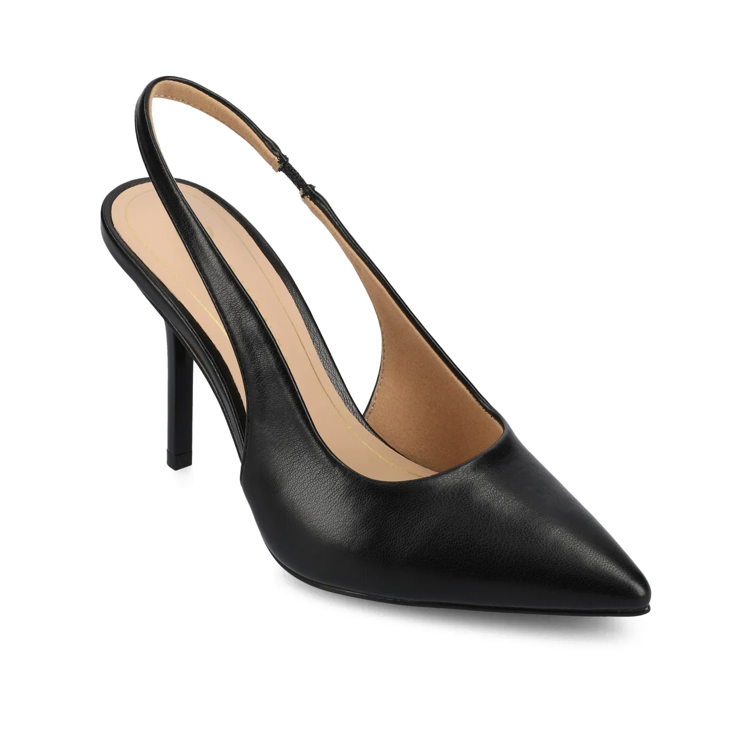 ELENNEY SLINGBACK STILETTO HEELS - Black PU sold by Journee Collection product image thumbnail 2
