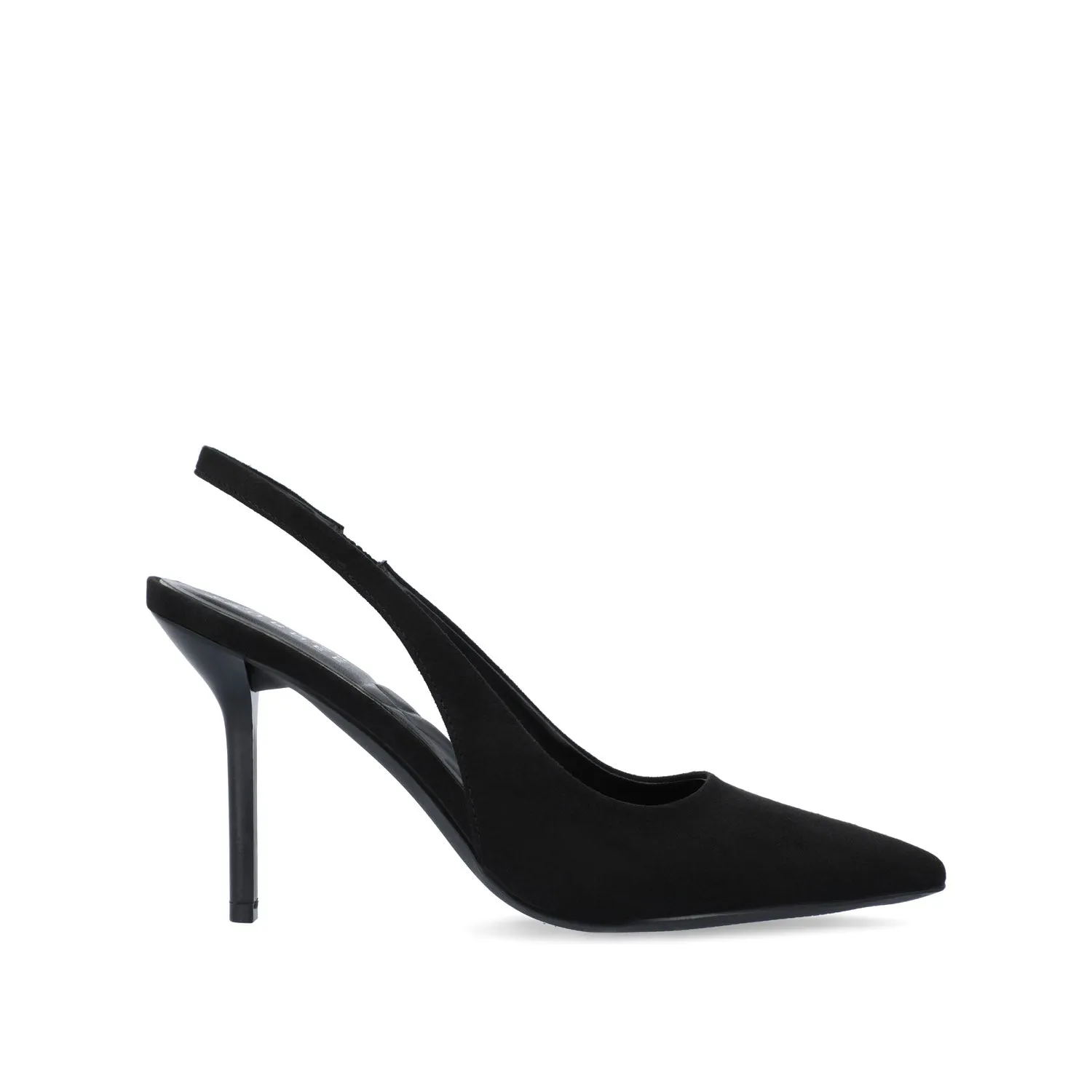 ELENNEY SLINGBACK STILETTO HEELS - Black Faux Suede sold by Journee Collection