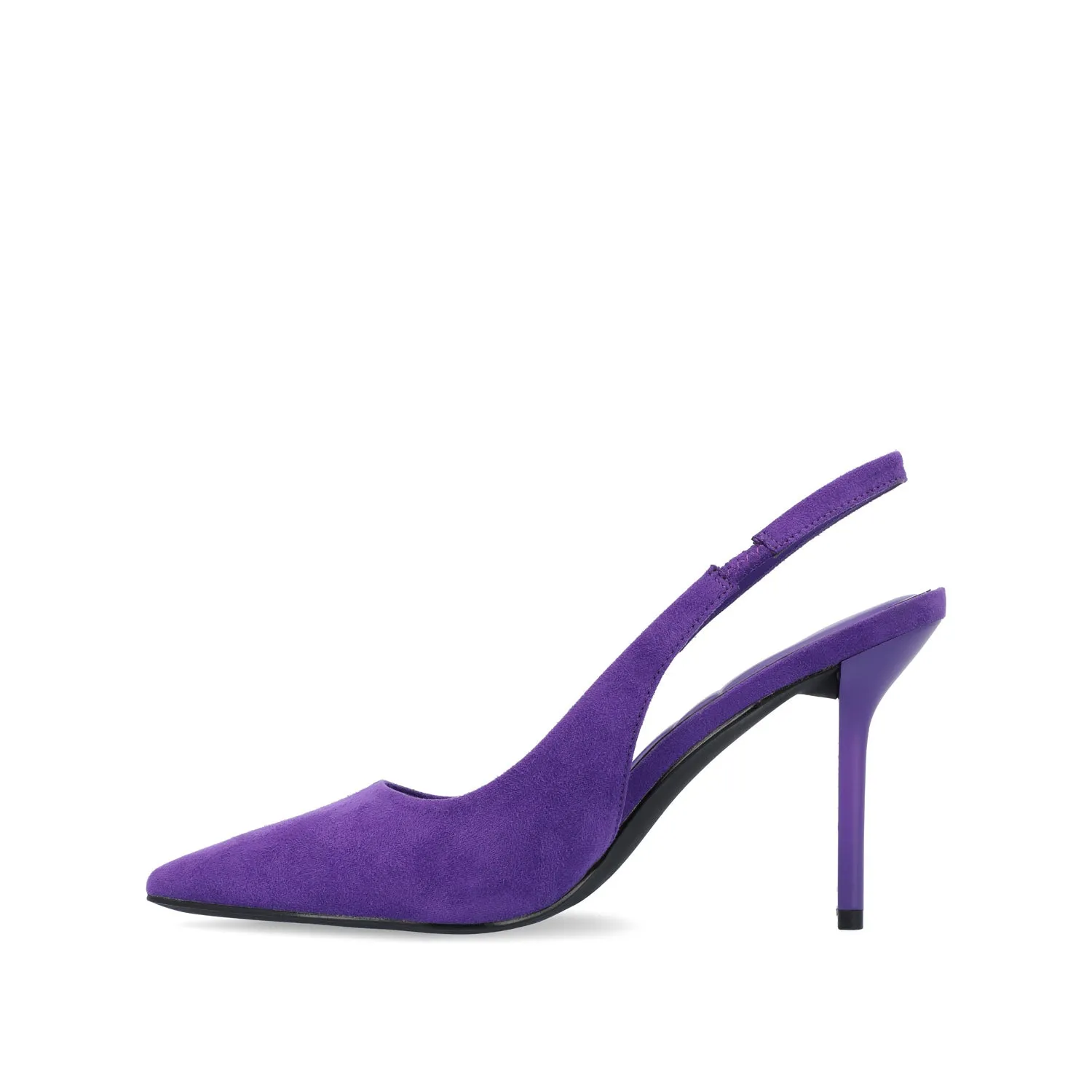 ELENNEY SLINGBACK STILETTO HEELS - Purple Faux Suede sold by Journee Collection product image thumbnail 3