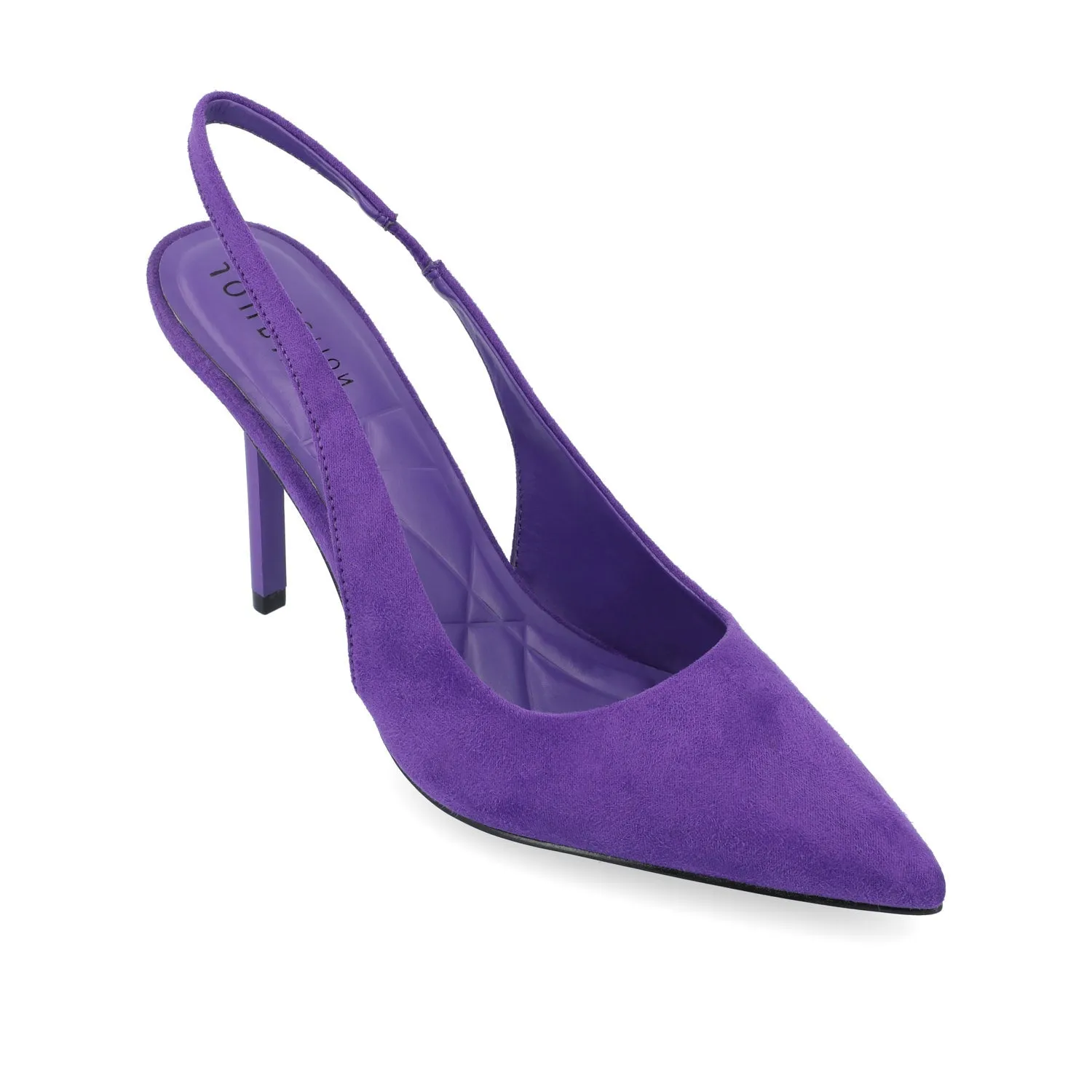 ELENNEY SLINGBACK STILETTO HEELS - Purple Faux Suede sold by Journee Collection product image thumbnail 2