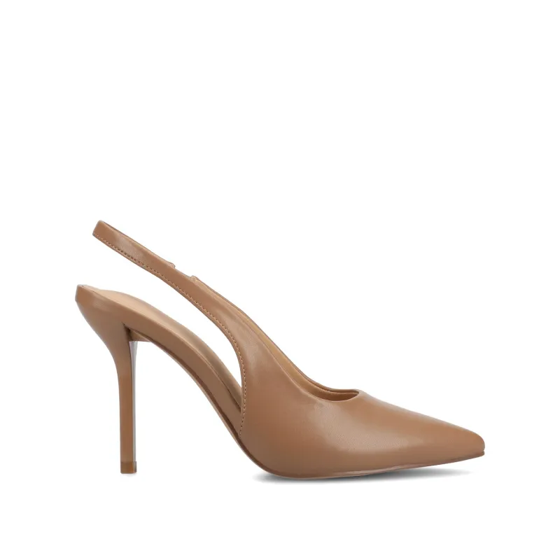 ELENNEY SLINGBACK STILETTO HEELS - Tan PU sold by Journee Collection