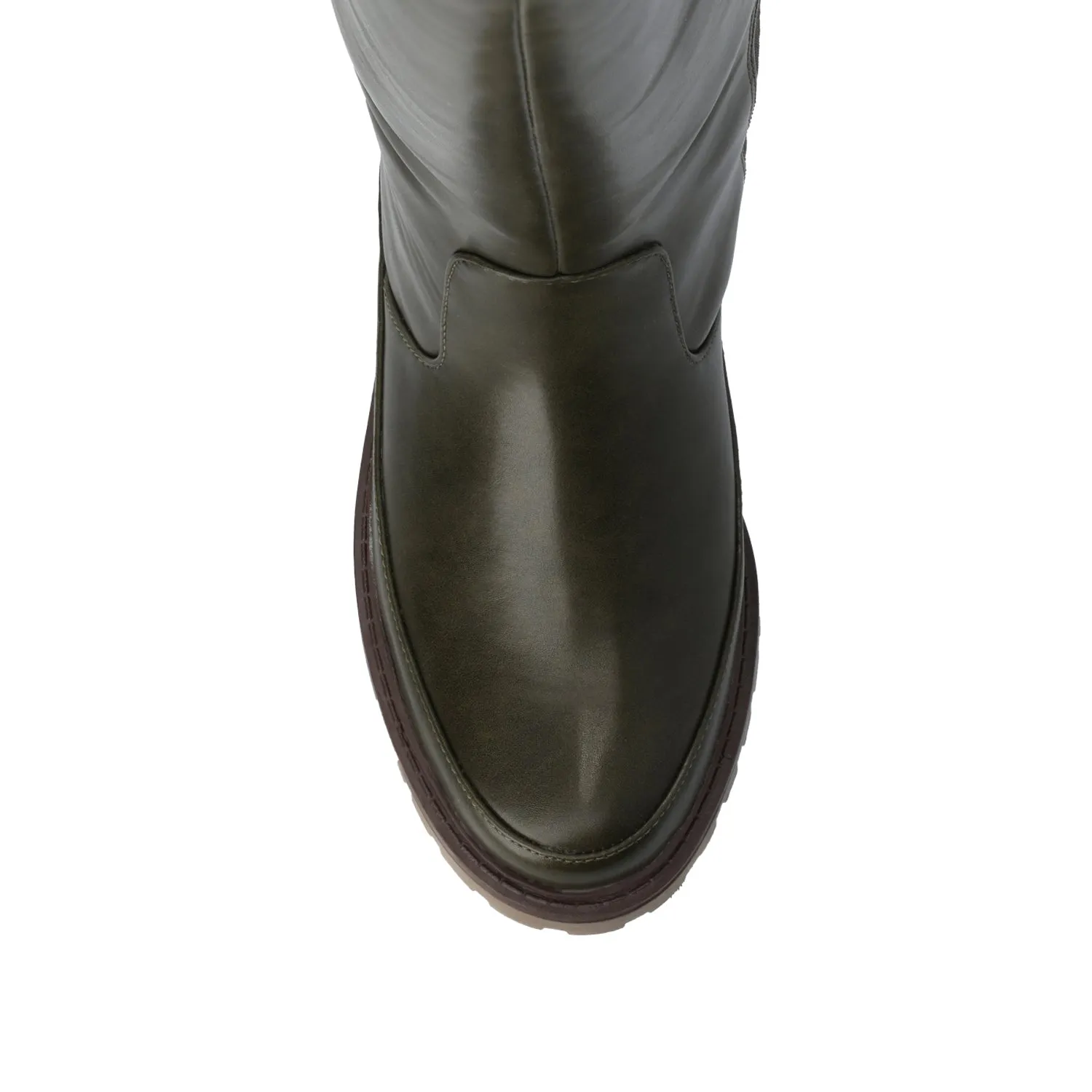 ZEMMIE QUILTED BOOTS - Olive sold by Journee Collection product image thumbnail 4