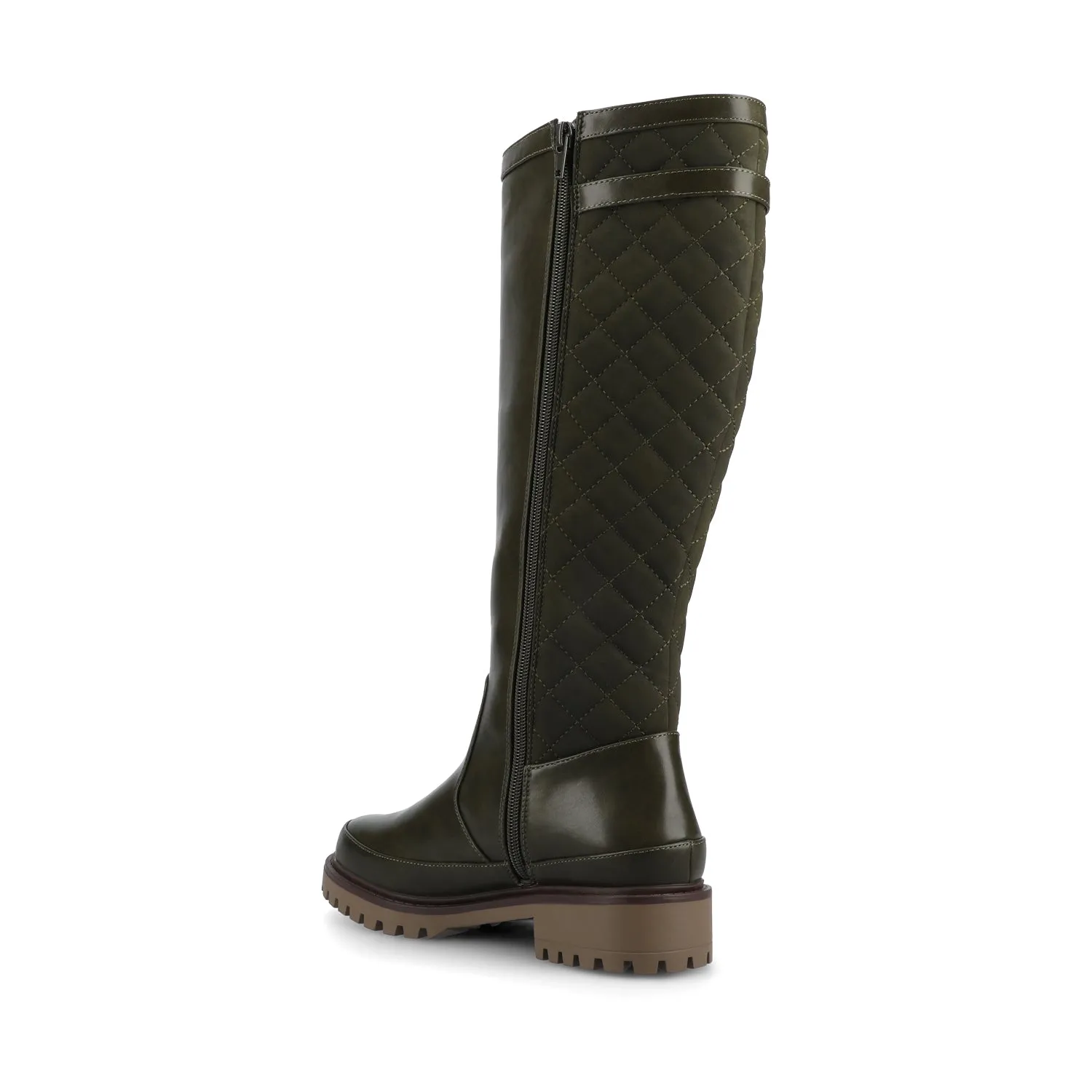 ZEMMIE QUILTED BOOTS - Olive sold by Journee Collection product image thumbnail 3