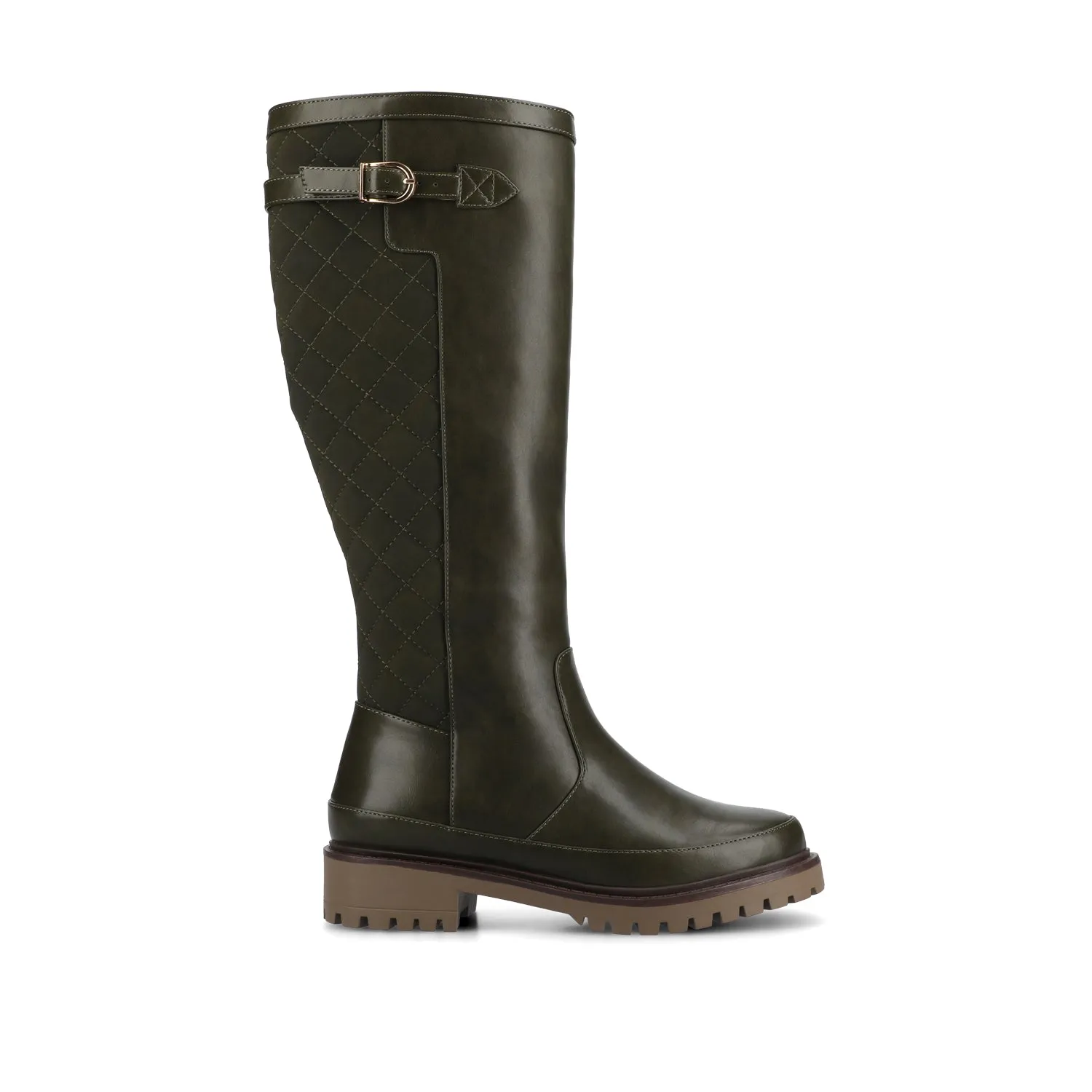 ZEMMIE QUILTED BOOTS - Olive sold by Journee Collection