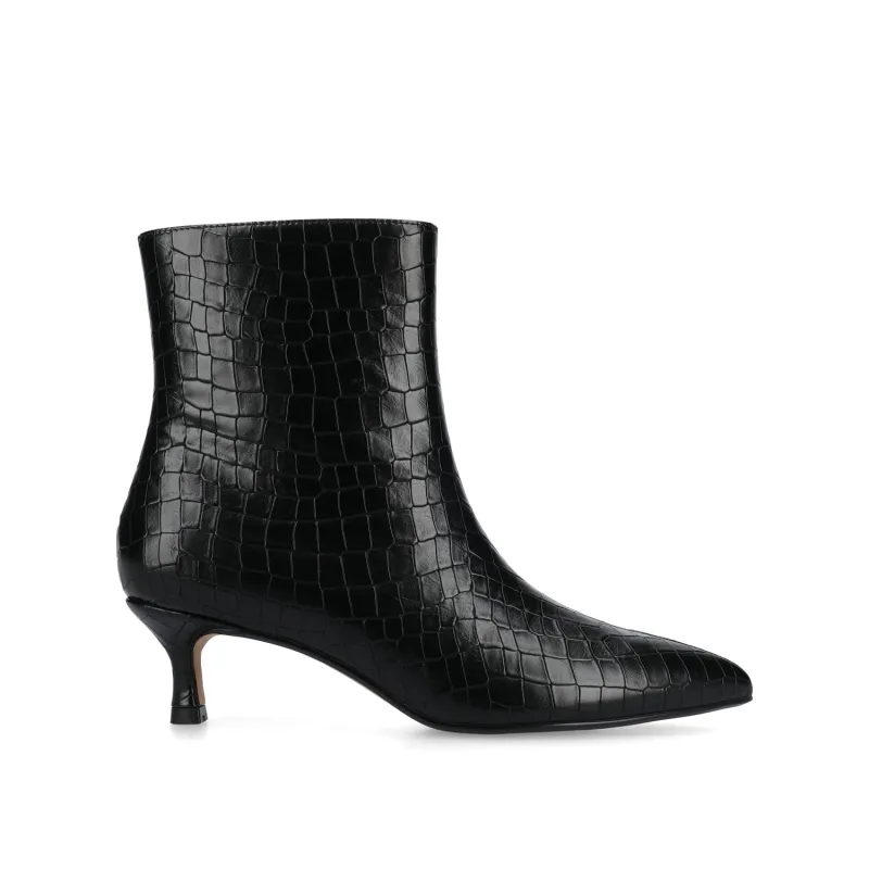 ARELY POINTED TOE BOOTIES - Black Croco sold by Journee Collection