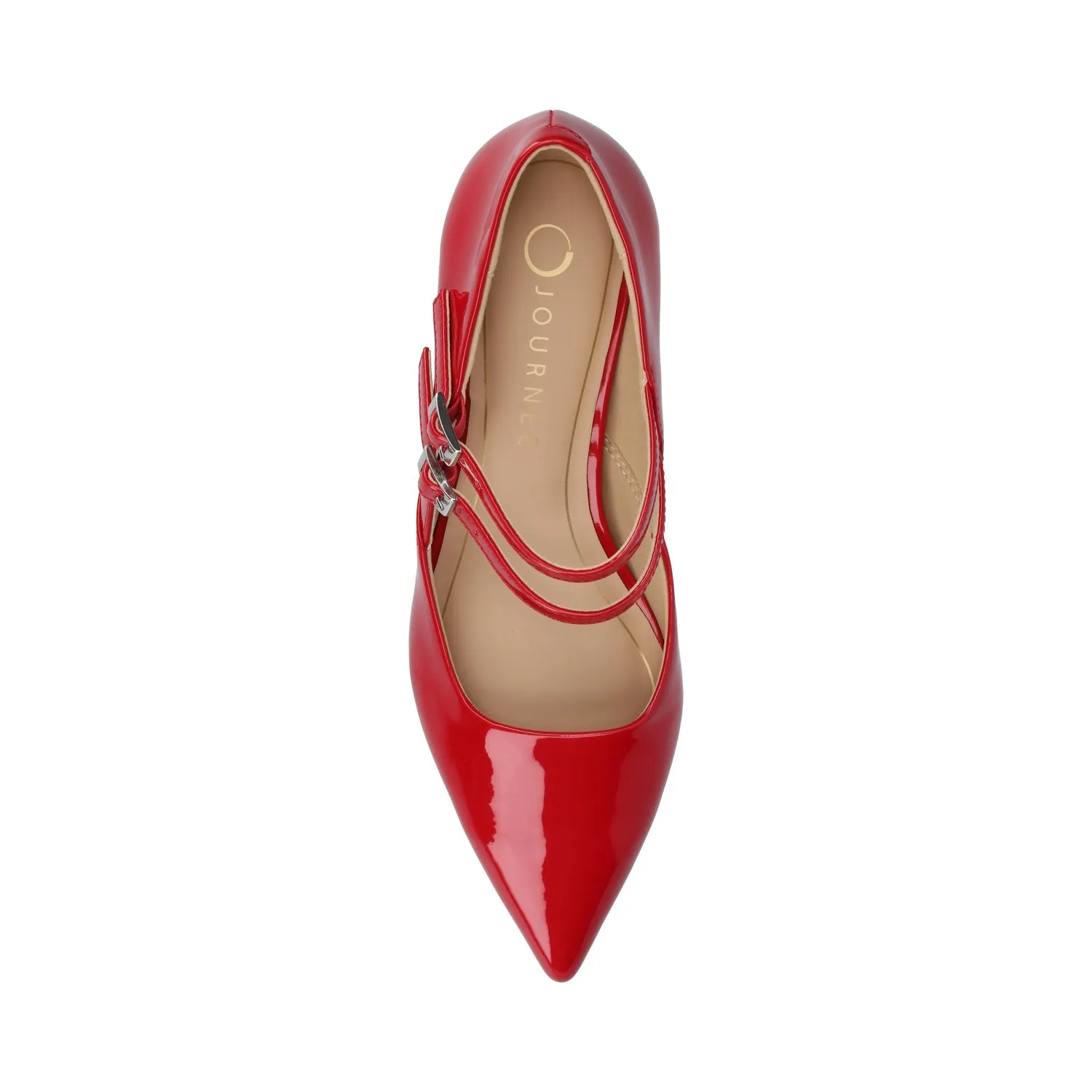CARNATION MARY JANE PUMPS - Red sold by Journee Collection product image thumbnail 4