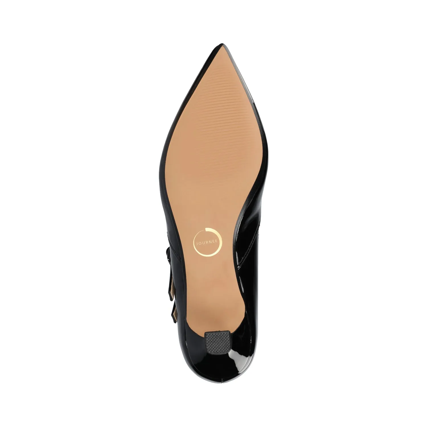 CARNATION MARY JANE PUMPS - Patent Black sold by Journee Collection product image thumbnail 5