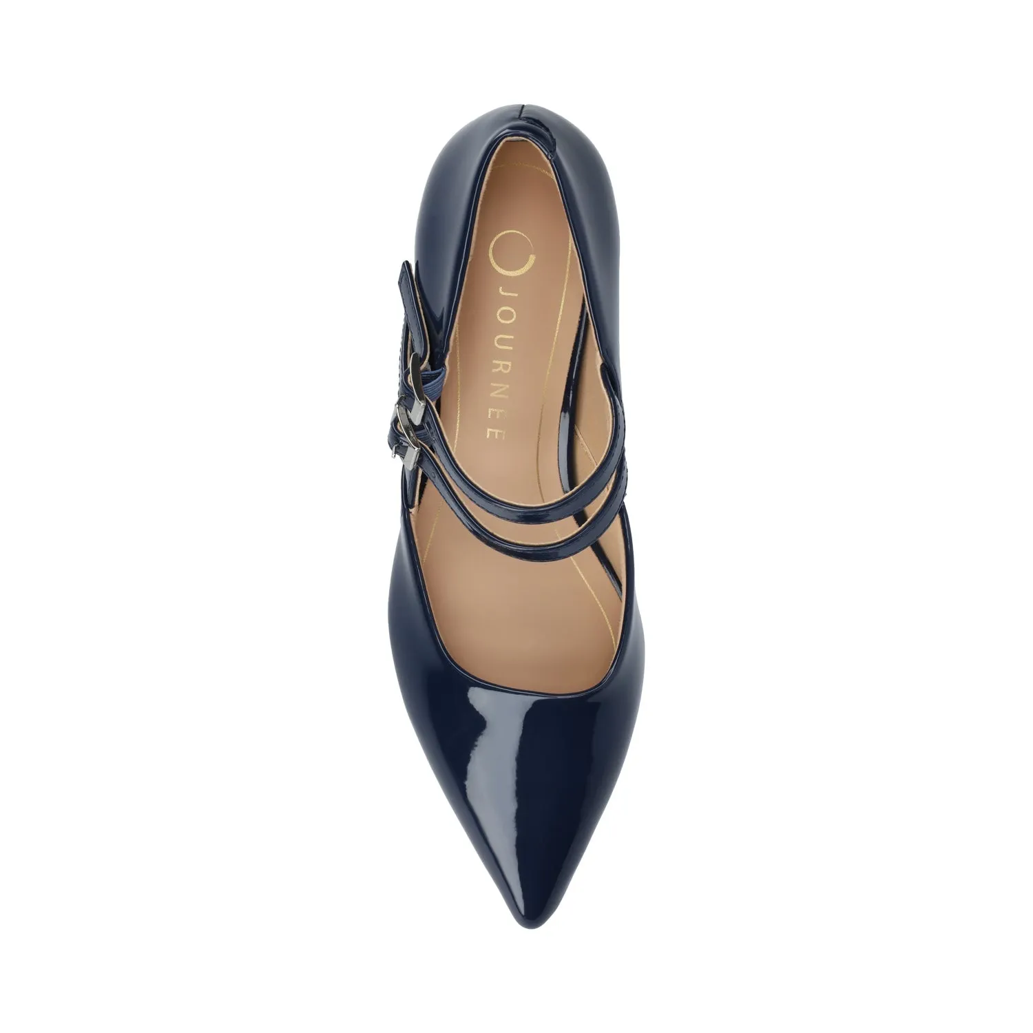 CARNATION MARY JANE PUMPS - Navy sold by Journee Collection product image thumbnail 4