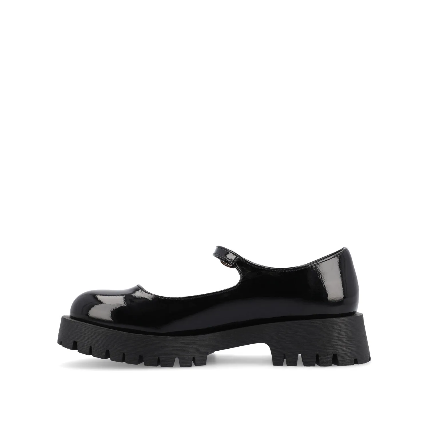 KAMIE LUG SOLE MARY JANE FLATS - Black Patent sold by Journee Collection product image thumbnail 4