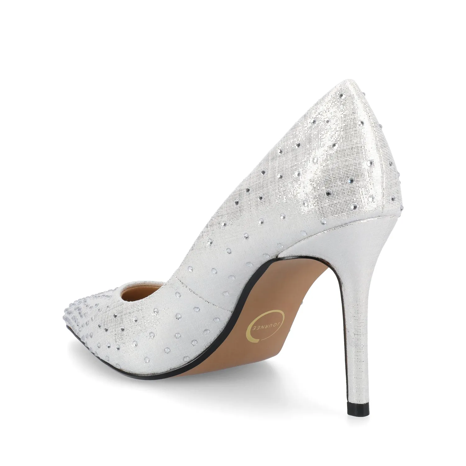 VENUS STATEMENT STILETTO DRESS PUMP HEELS - Silver sold by Journee Collection product image thumbnail 3