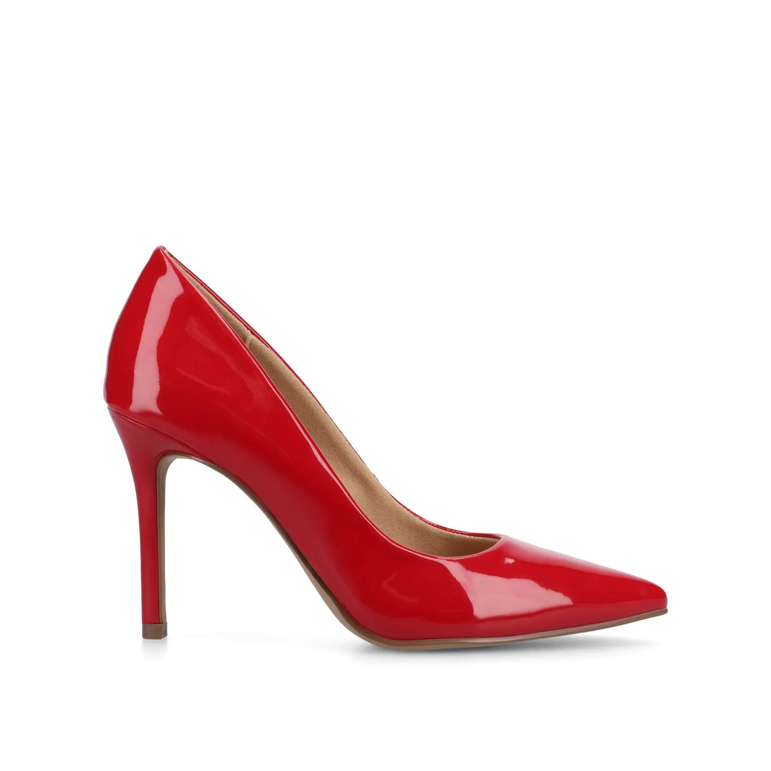 VENUS STILETTO DRESS PUMP HEELS - Patent Red sold by Journee Collection