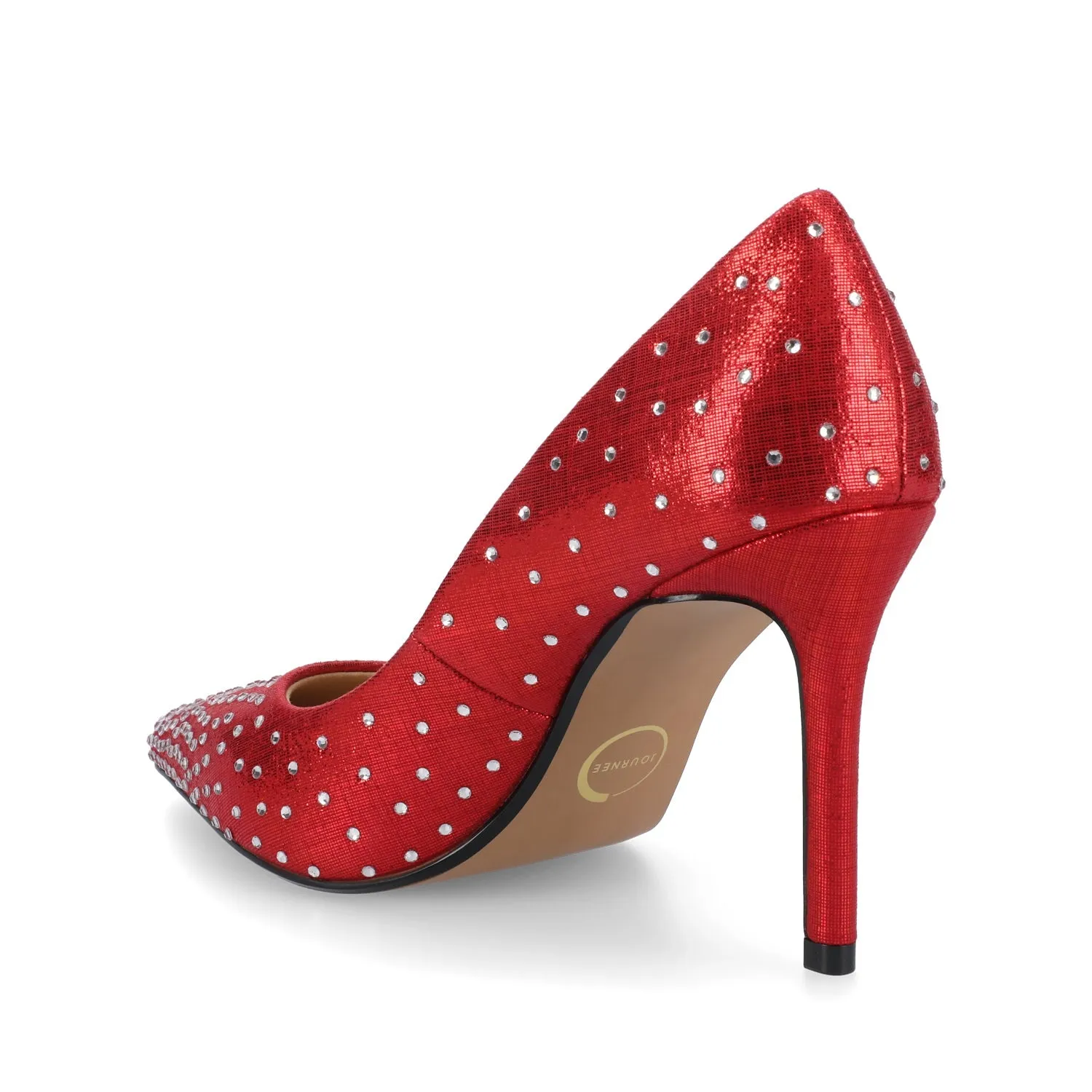 VENUS STATEMENT STILETTO DRESS PUMP HEELS - Red sold by Journee Collection product image thumbnail 3