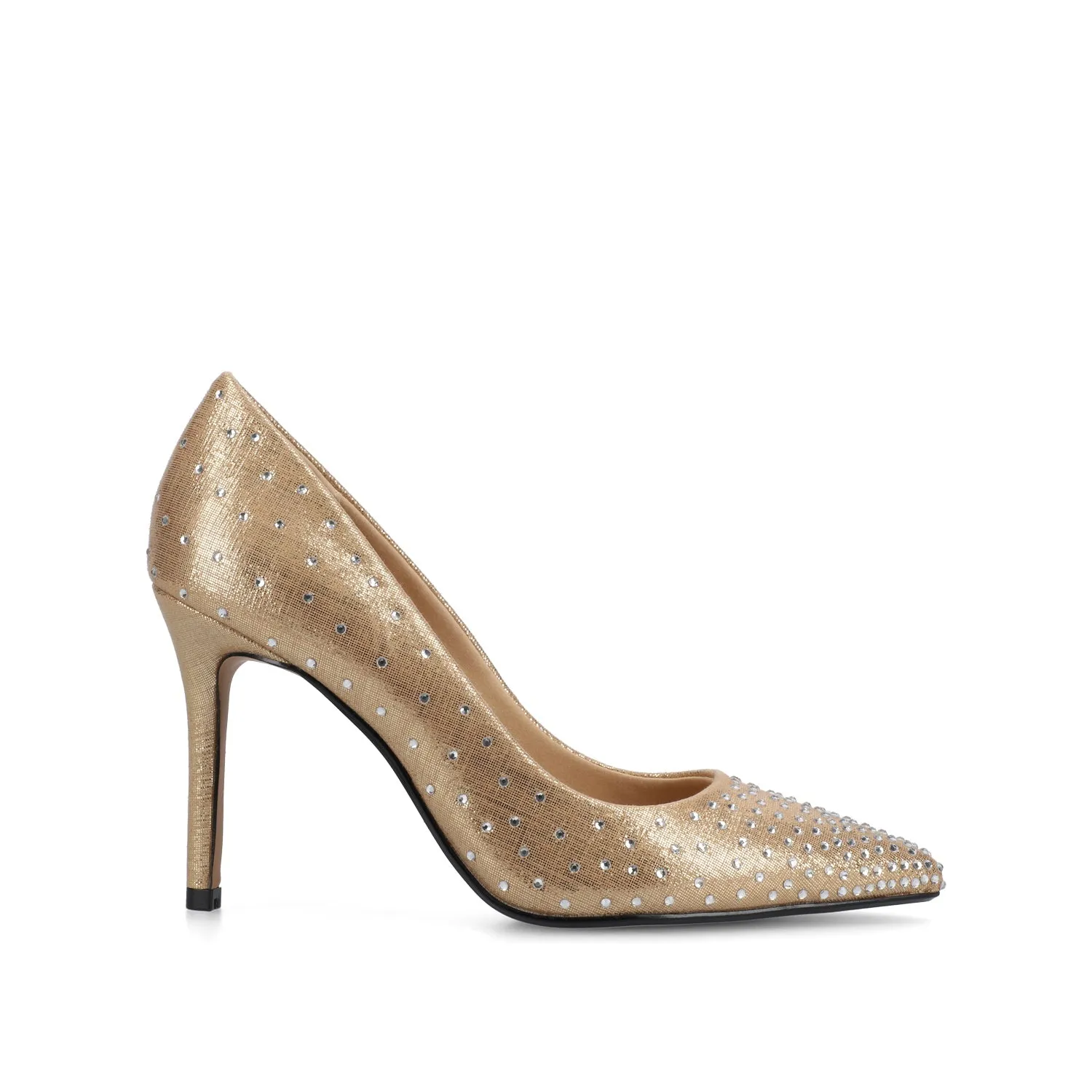 VENUS STATEMENT STILETTO DRESS PUMP HEELS - Gold sold by Journee Collection