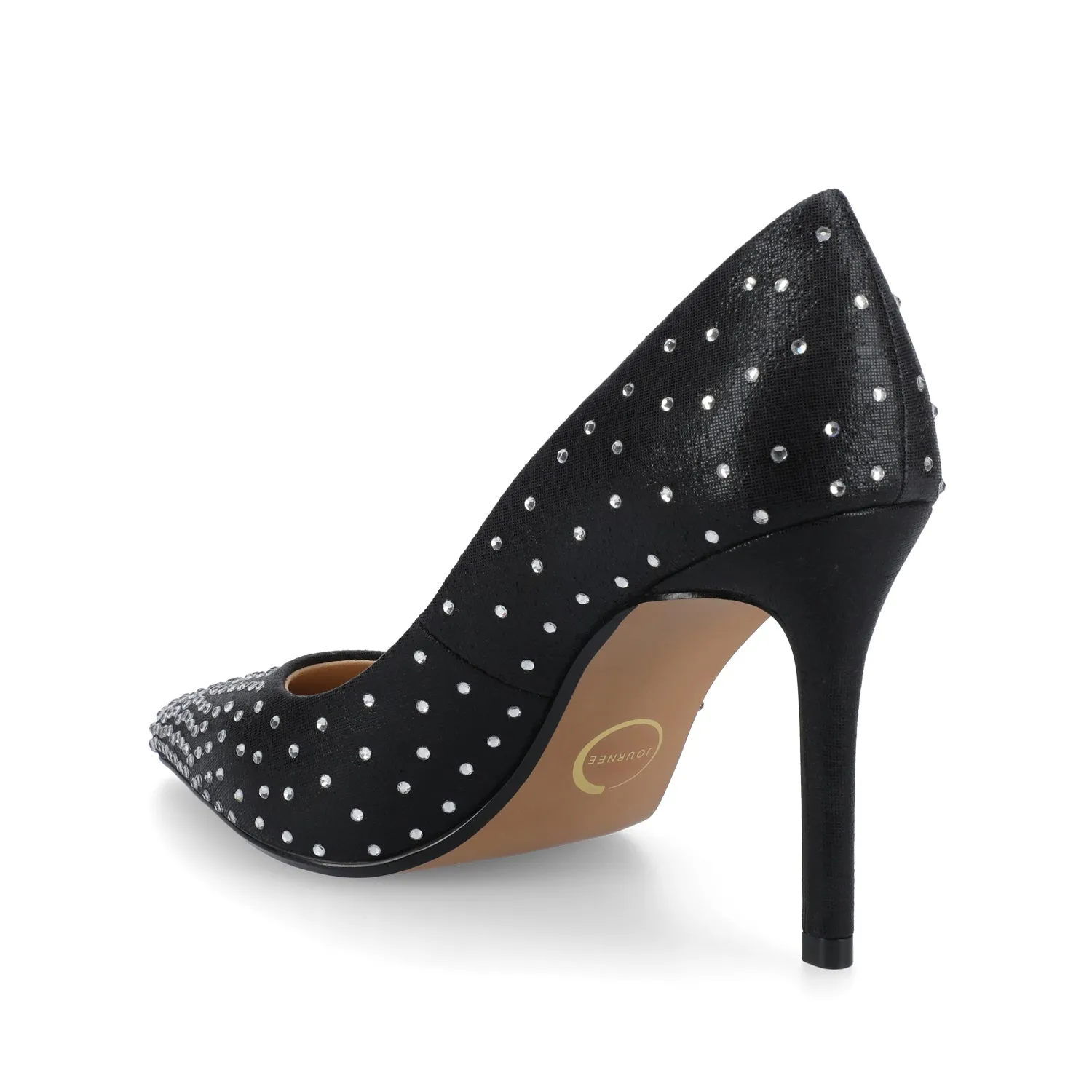 VENUS STATEMENT STILETTO DRESS PUMP HEELS - Black sold by Journee Collection product image thumbnail 3