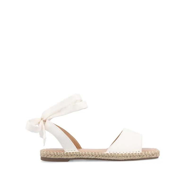EMELIE MULTI STRAP ESPADRILLE SANDALS - White made by Journee Collection