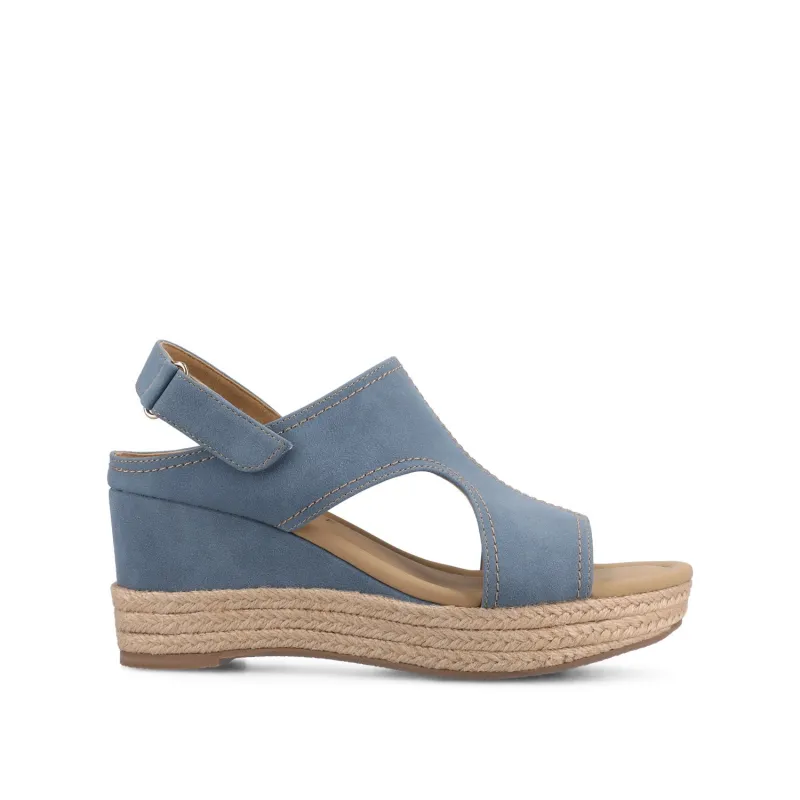RAYLEIGH ESPADRILLE WEDGES - Denim made by Journee Collection