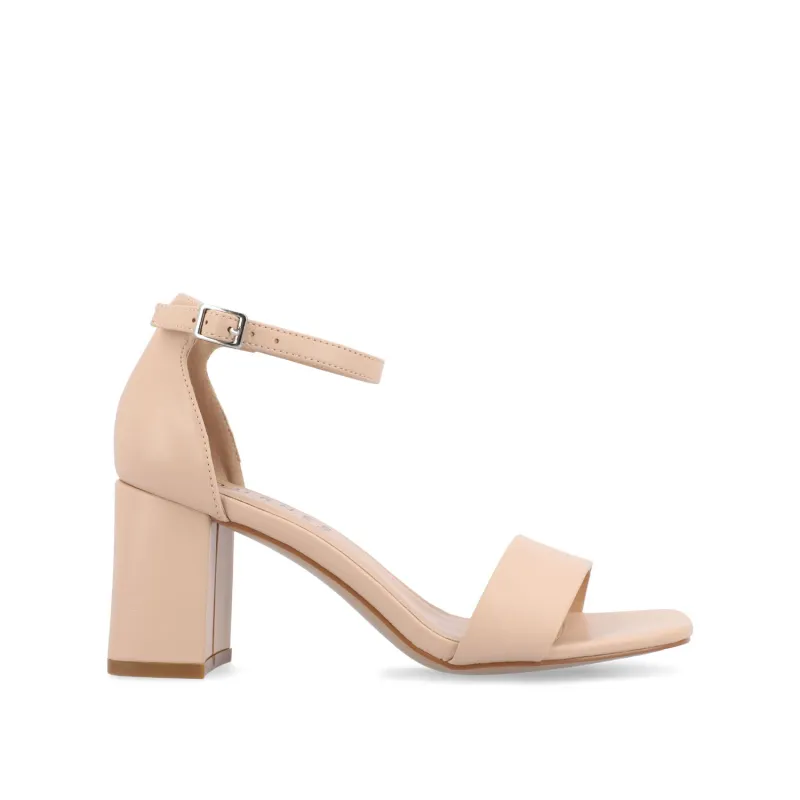 VALENNCIA COOL SHADE STRAPPY HEELS IN NARROW - Vanilla made by Journee Collection
