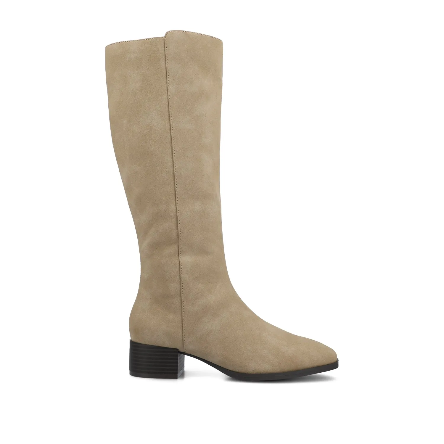 DEVRI KNEE HIGH BOOTS IN WIDE CALF - Greige sold by Journee Collection
