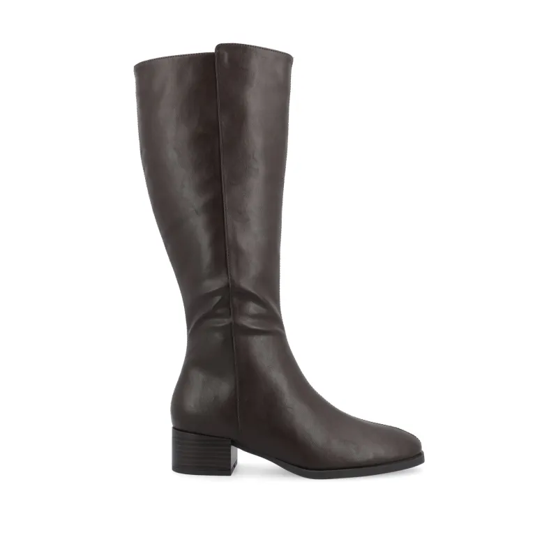 DEVRI KNEE HIGH BOOTS IN WIDE CALF - Brown sold by Journee Collection