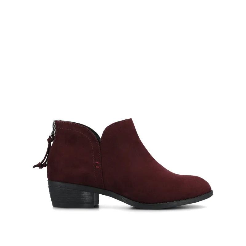 LIVVY ZIP-UP BOOTIES IN WIDE - Oxblood sold by Journee Collection