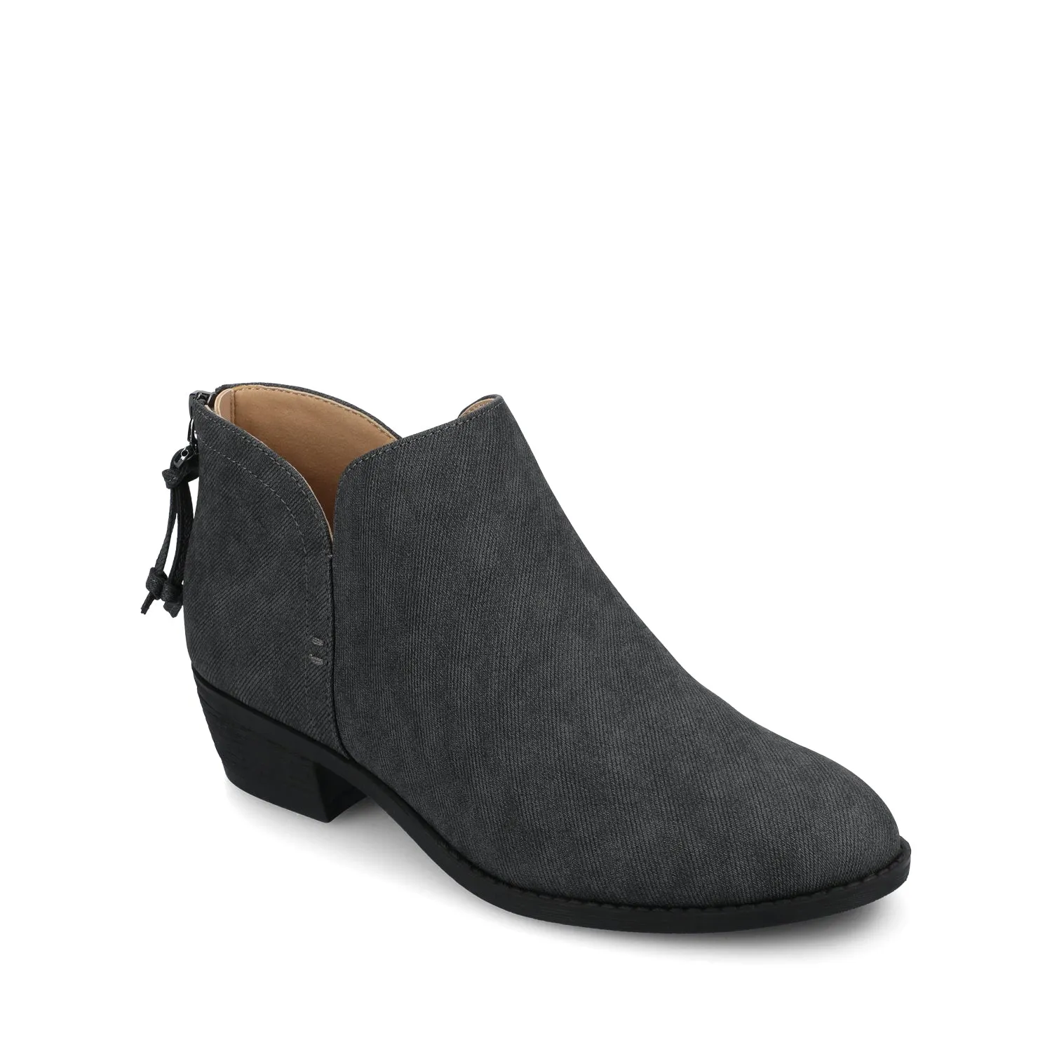 LIVVY ZIP-UP BOOTIES IN WIDE - Dark Denim sold by Journee Collection product image thumbnail 2