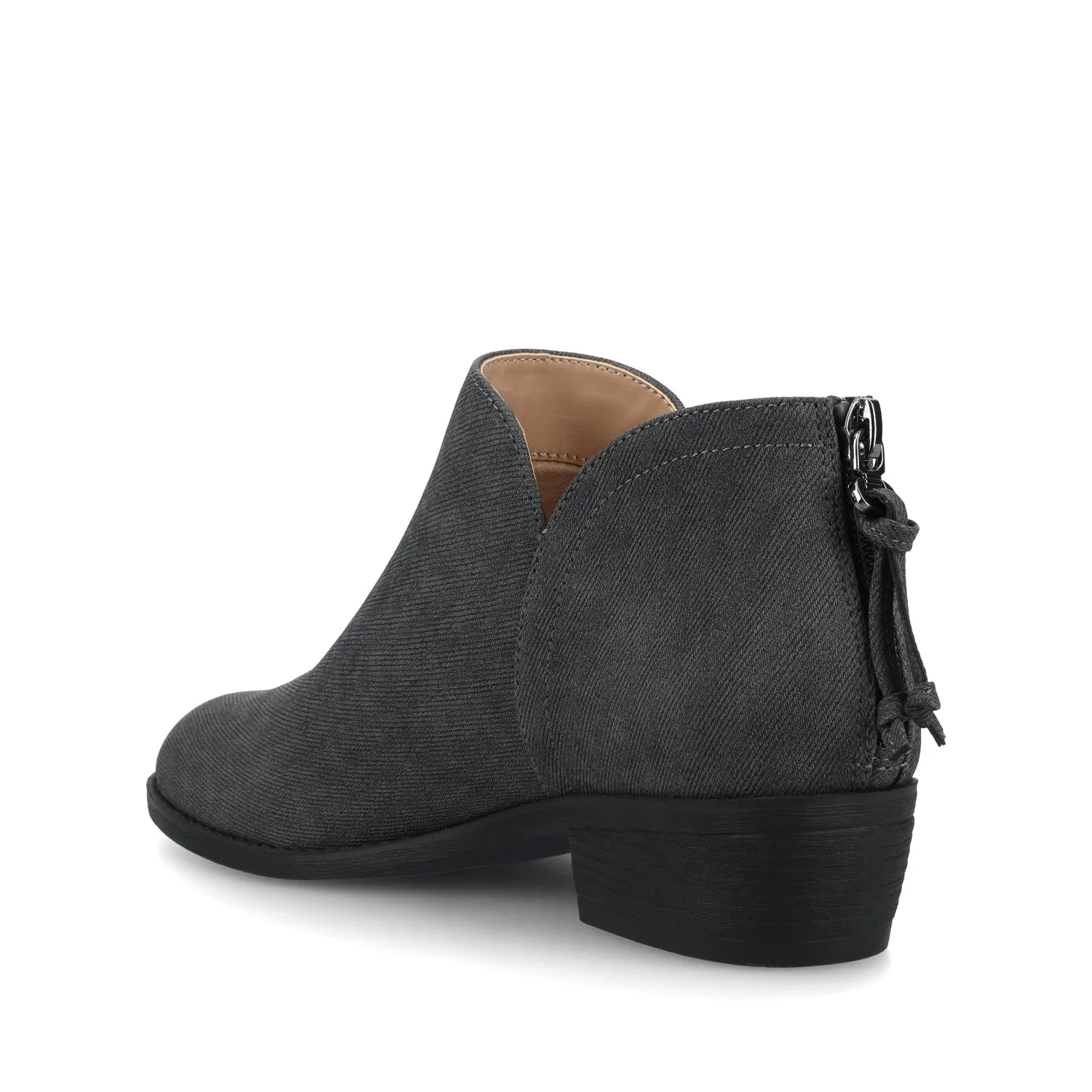 LIVVY ZIP-UP BOOTIES IN WIDE - Dark Denim sold by Journee Collection product image thumbnail 3